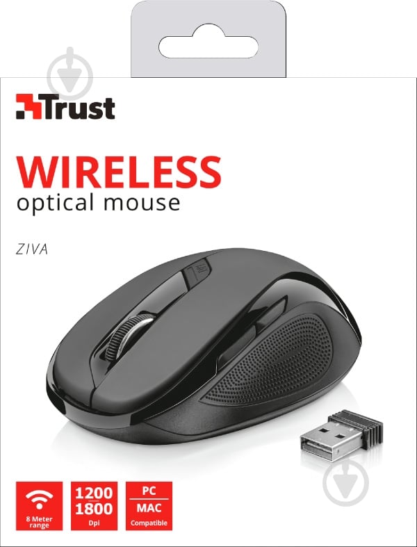 Мышь Trust Ziva Wireless Optical 21949 (21949) - фото 6
