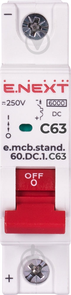 Автоматический выключатель E.NEXT e.mcb.stand.60.DC.1.C63 s081012 - фото 2