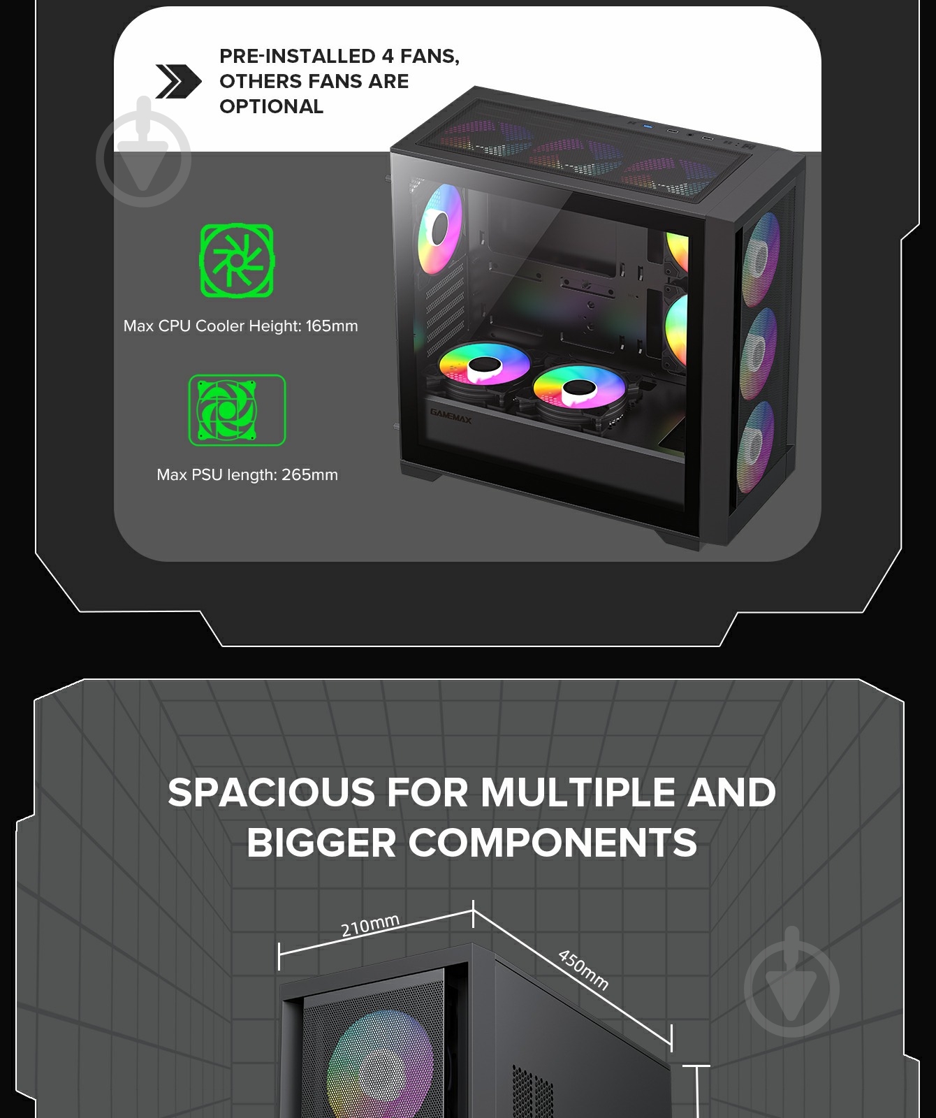 Корпус GameMax Defender Mesh Black - фото 25 Корпус GameMax Defender Mesh Black - фото 25