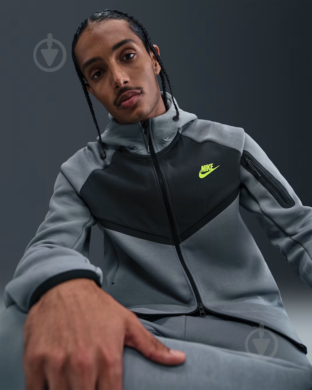 ᐉ Джемпер Nike M NK TCH MIX WR HOODIE IH4302-065 р.L сірий