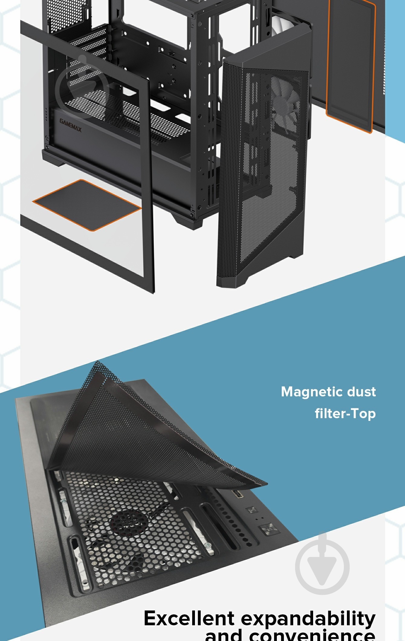 Корпус GameMax Destroyer Mesh Black - фото 20