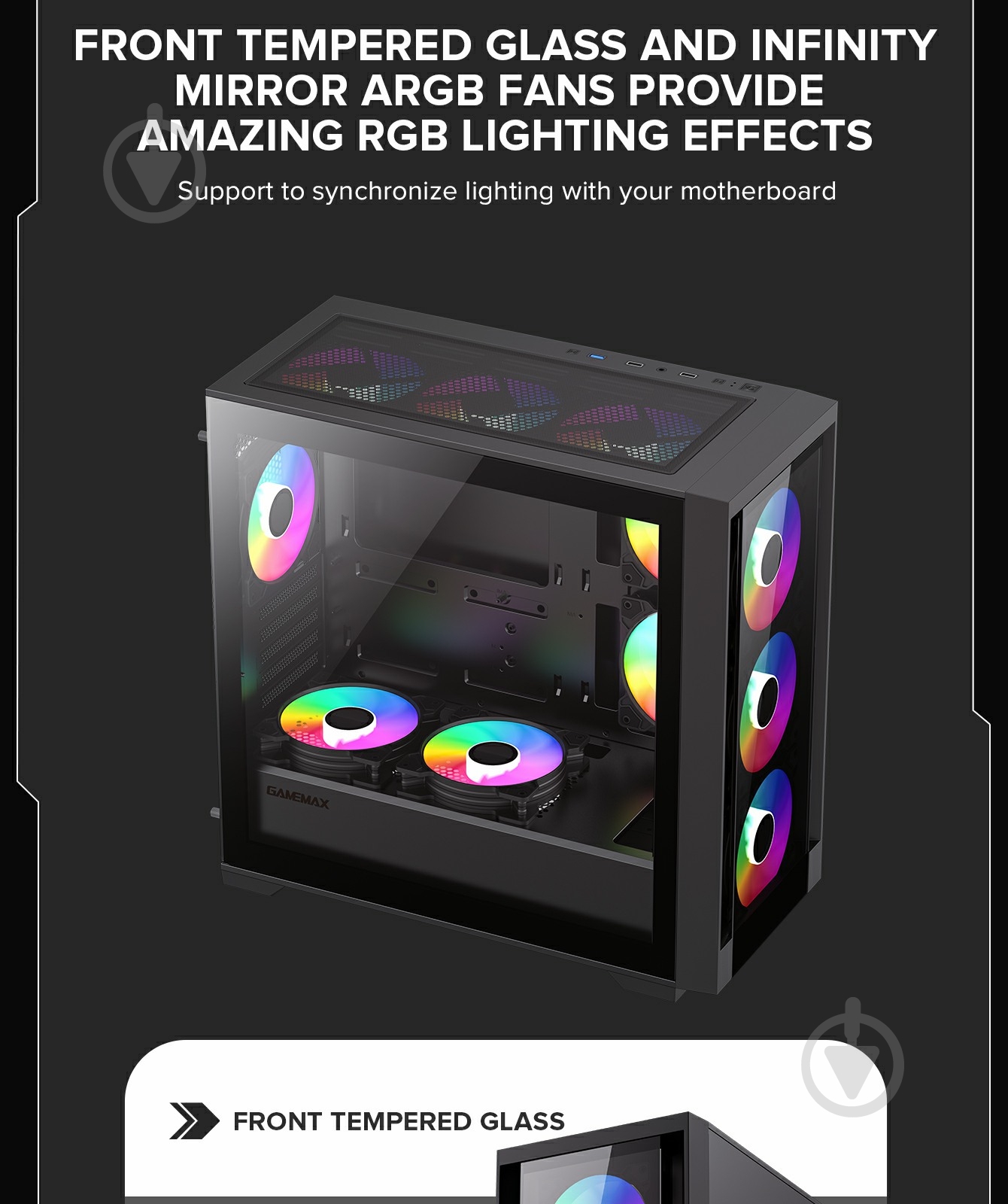 Корпус GameMax Defender TG - фото 3 Корпус GameMax Defender TG - фото 3