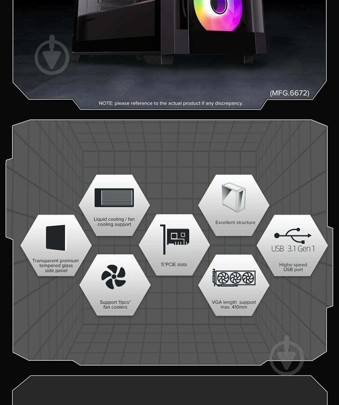 Корпус GameMax Defender TG - фото 2 Корпус GameMax Defender TG - фото 2