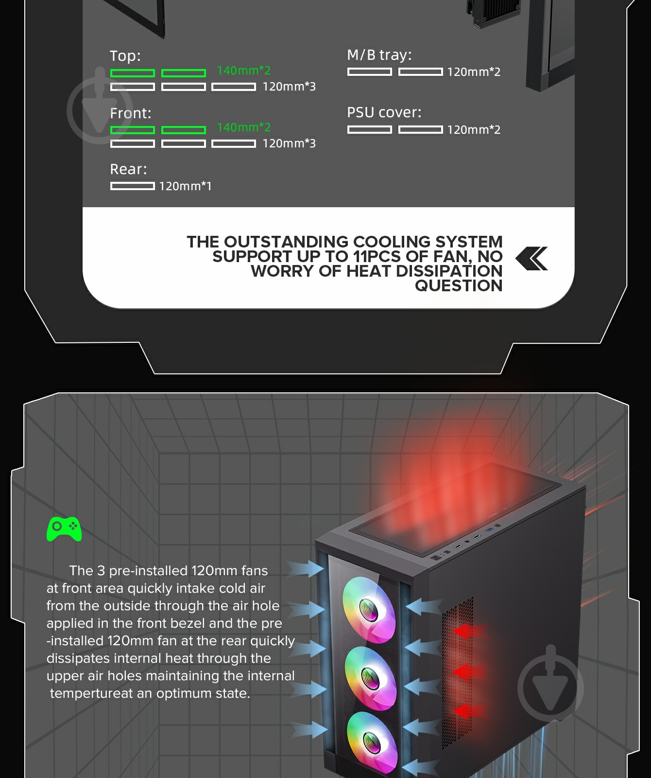 Корпус GameMax Defender TG - фото 13 Корпус GameMax Defender TG - фото 13