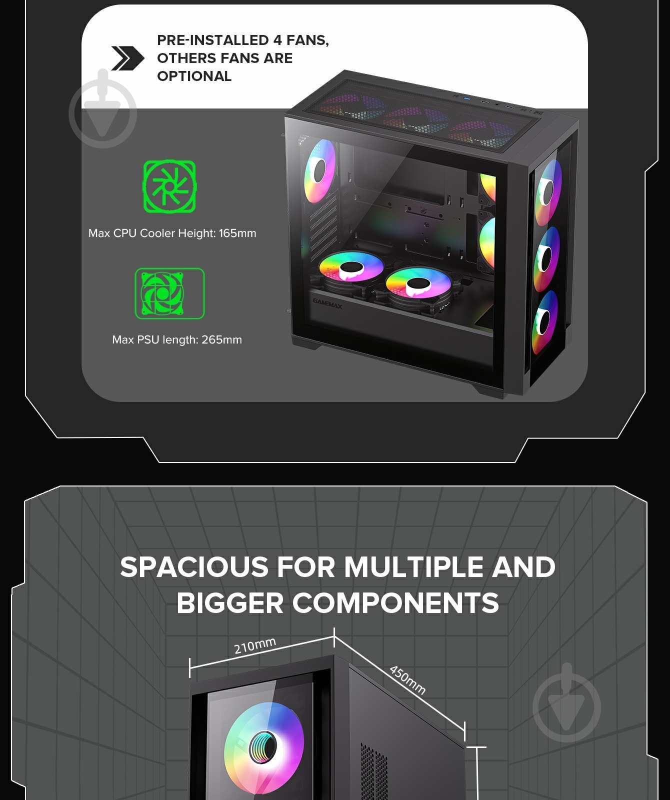 Корпус GameMax Defender TG - фото 21 Корпус GameMax Defender TG - фото 21