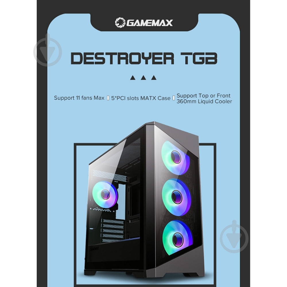 Корпус GameMax Destroyer TGB - фото 12