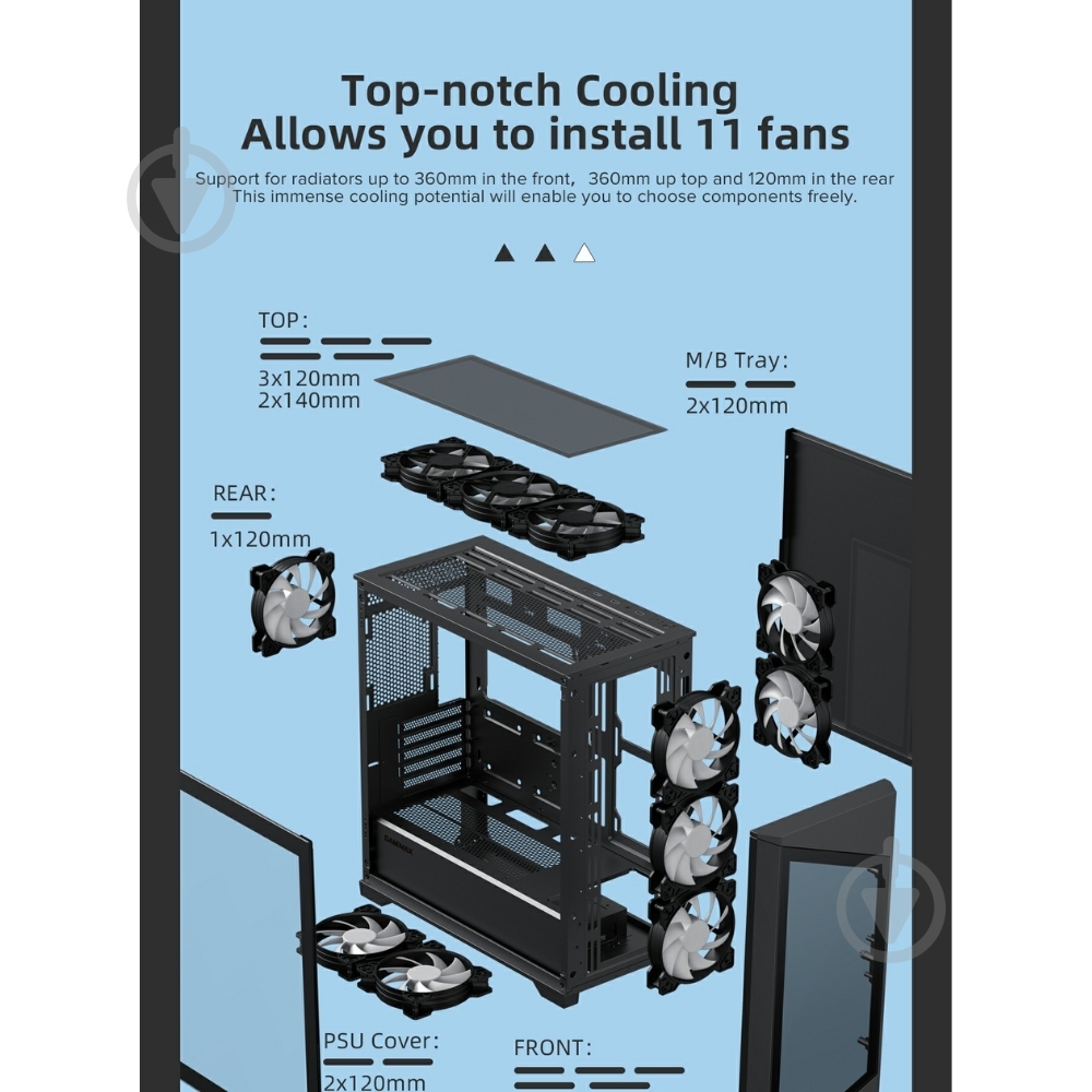 Корпус GameMax Destroyer TGB - фото 18