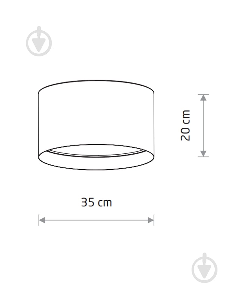 Люстра стельова Nowodvorski Cedro 2x15 Вт E27 сірий 11670 - фото 8