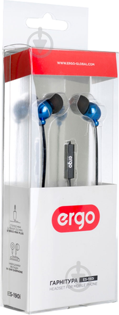 Наушники Ergo ES-190i blue - фото 3