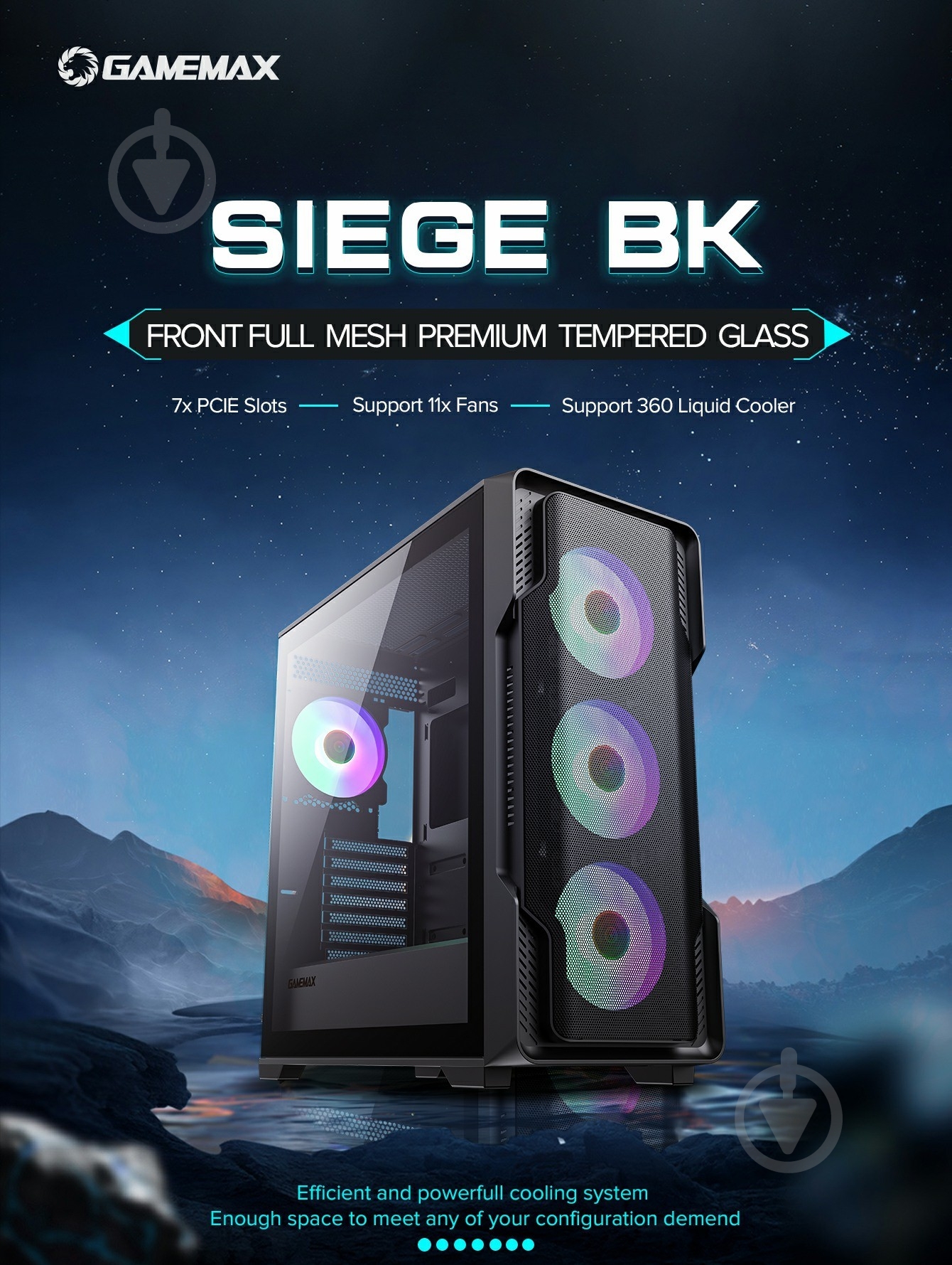 Корпус GameMax Siege BK - фото 11