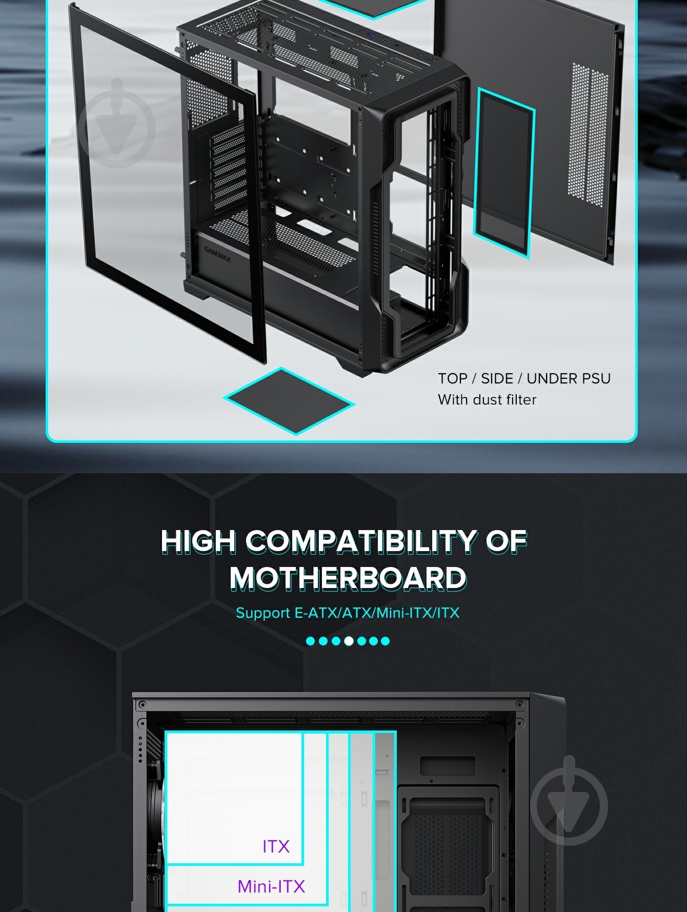 Корпус GameMax Siege BK - фото 20