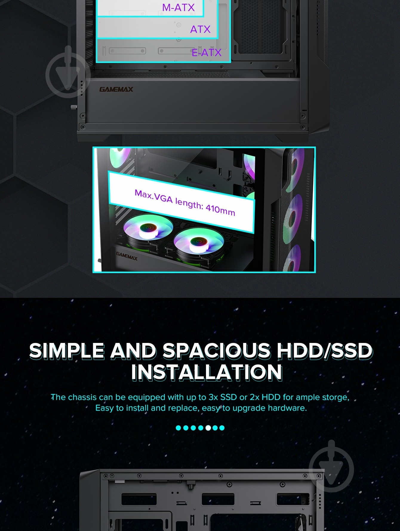 Корпус GameMax Siege BK - фото 21