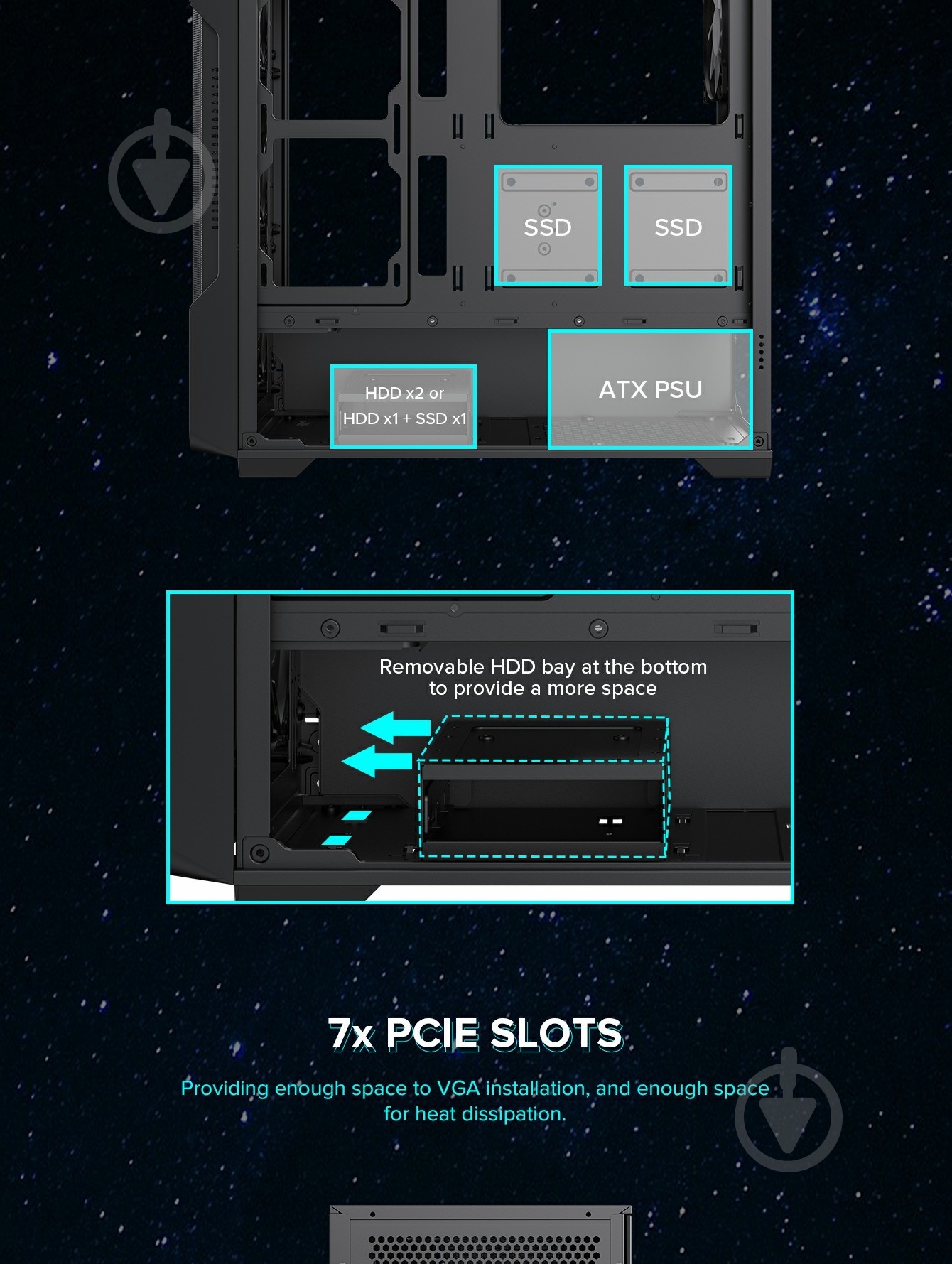 Корпус GameMax Siege BK - фото 22