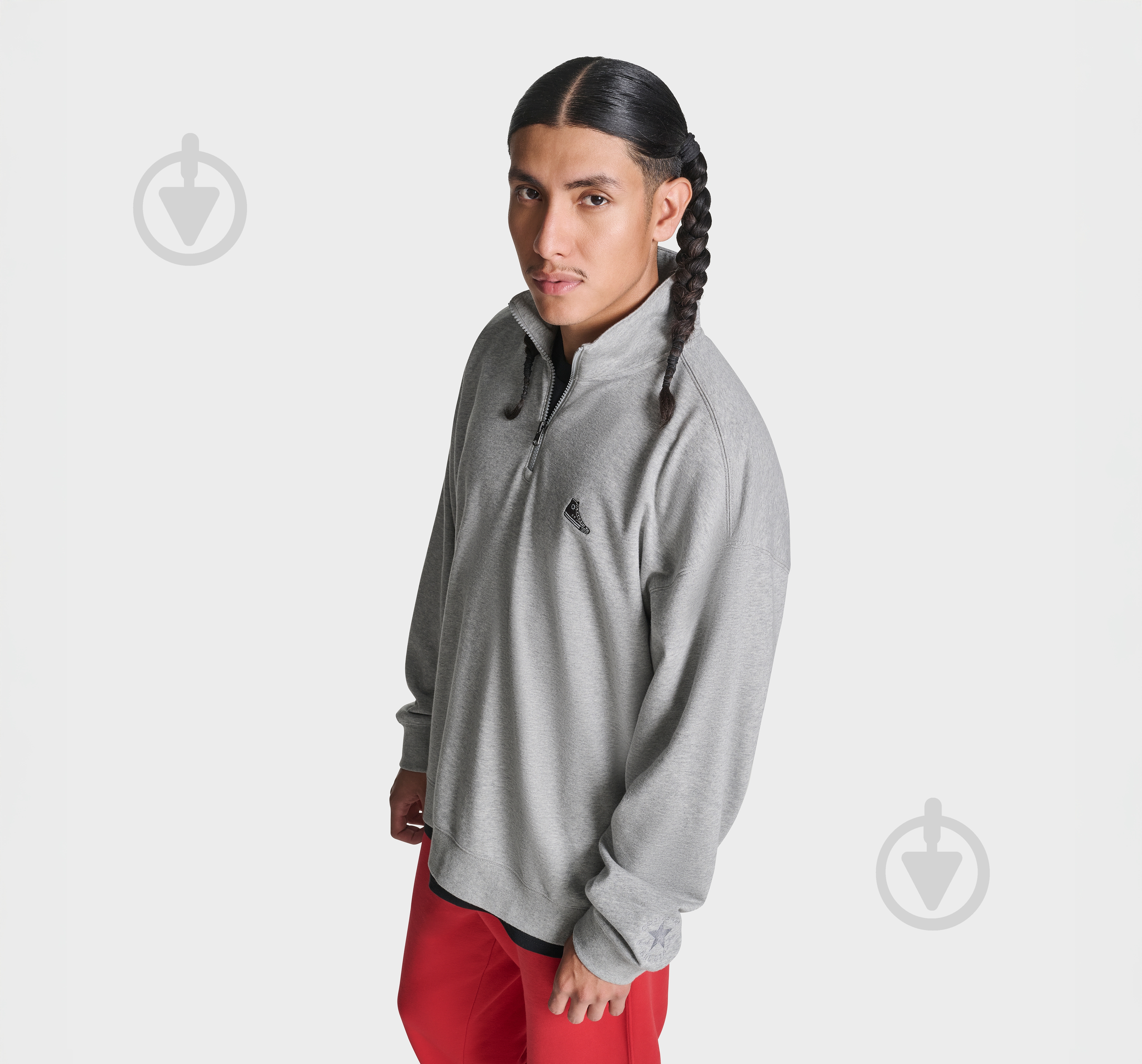 Джемпер Converse SNEAKER PATCH ? ZIP CVM5K558-M6X р.S сірий - фото 3 Джемпер Converse SNEAKER PATCH ? ZIP CVM5K558-M6X р.S сірий - фото 3