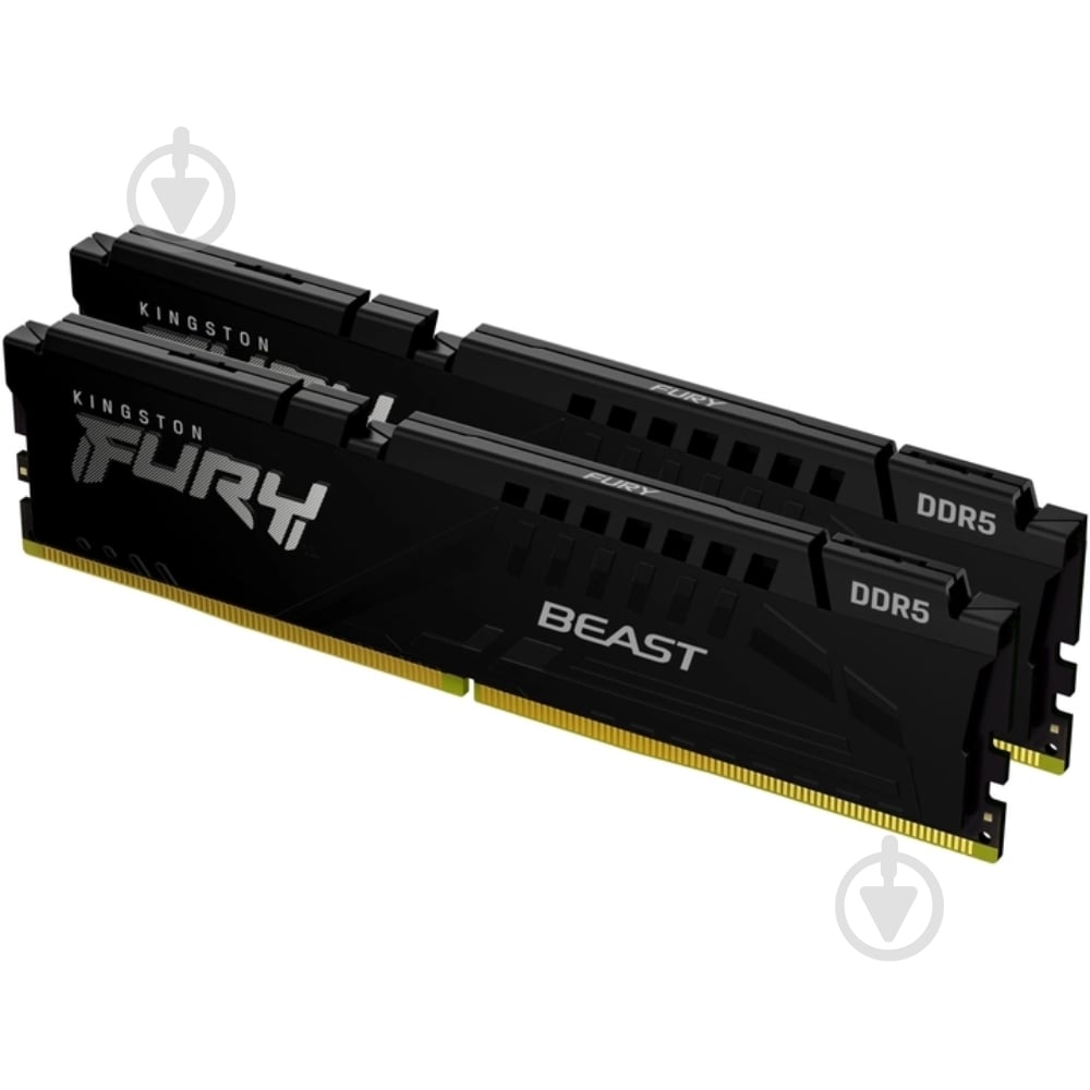 Оперативная память Kingston DDR5 SDRAM 64 GB (2x32GB) 6000 MHz (KF560C36BBEK2-64) FURY Beast Black - фото 1 Оперативная память Kingston DDR5 SDRAM 64 GB (2x32GB) 6000 MHz (KF560C36BBEK2-64) FURY Beast Black - фото 1