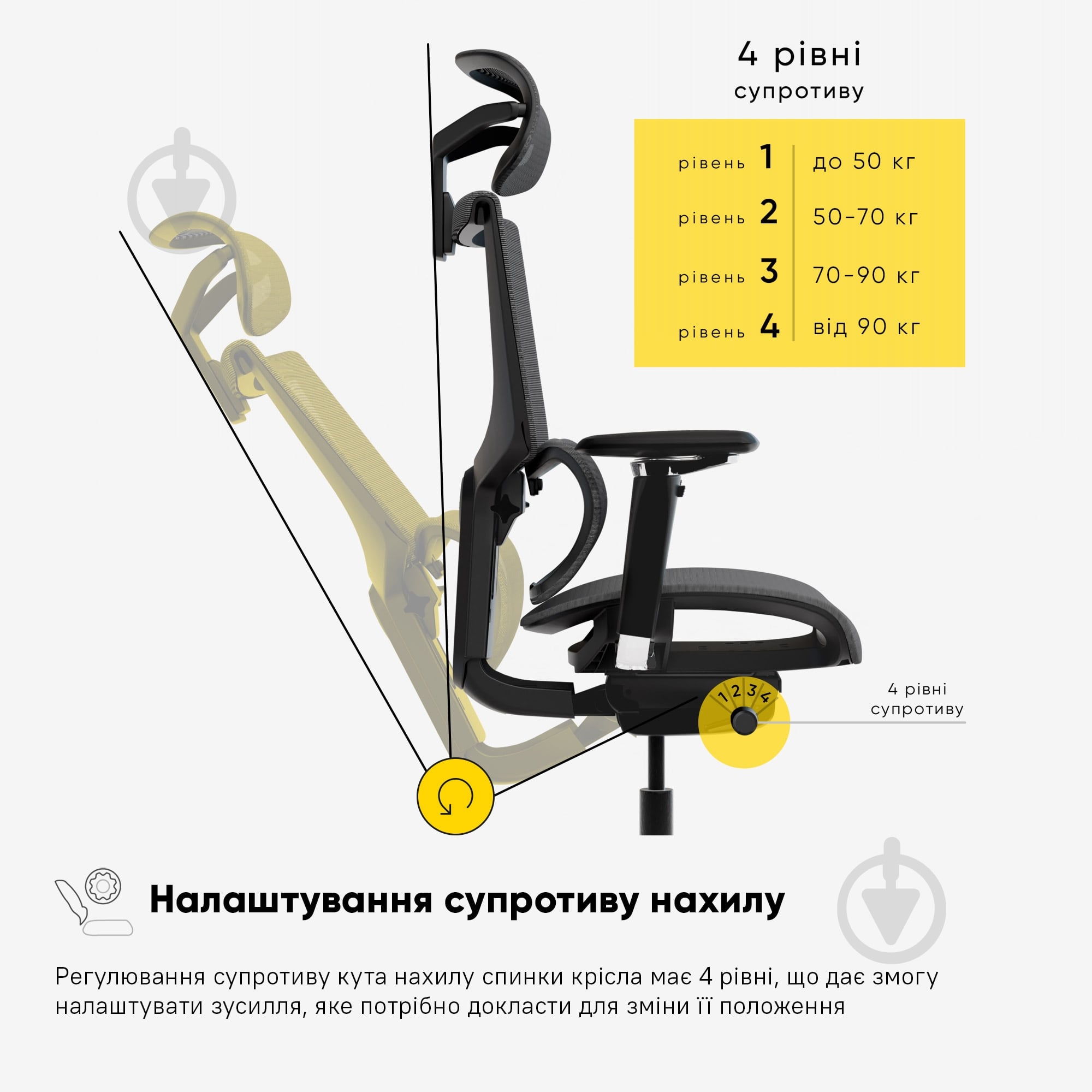 Крісло офісне Mealux S8 Air чорний - фото 6