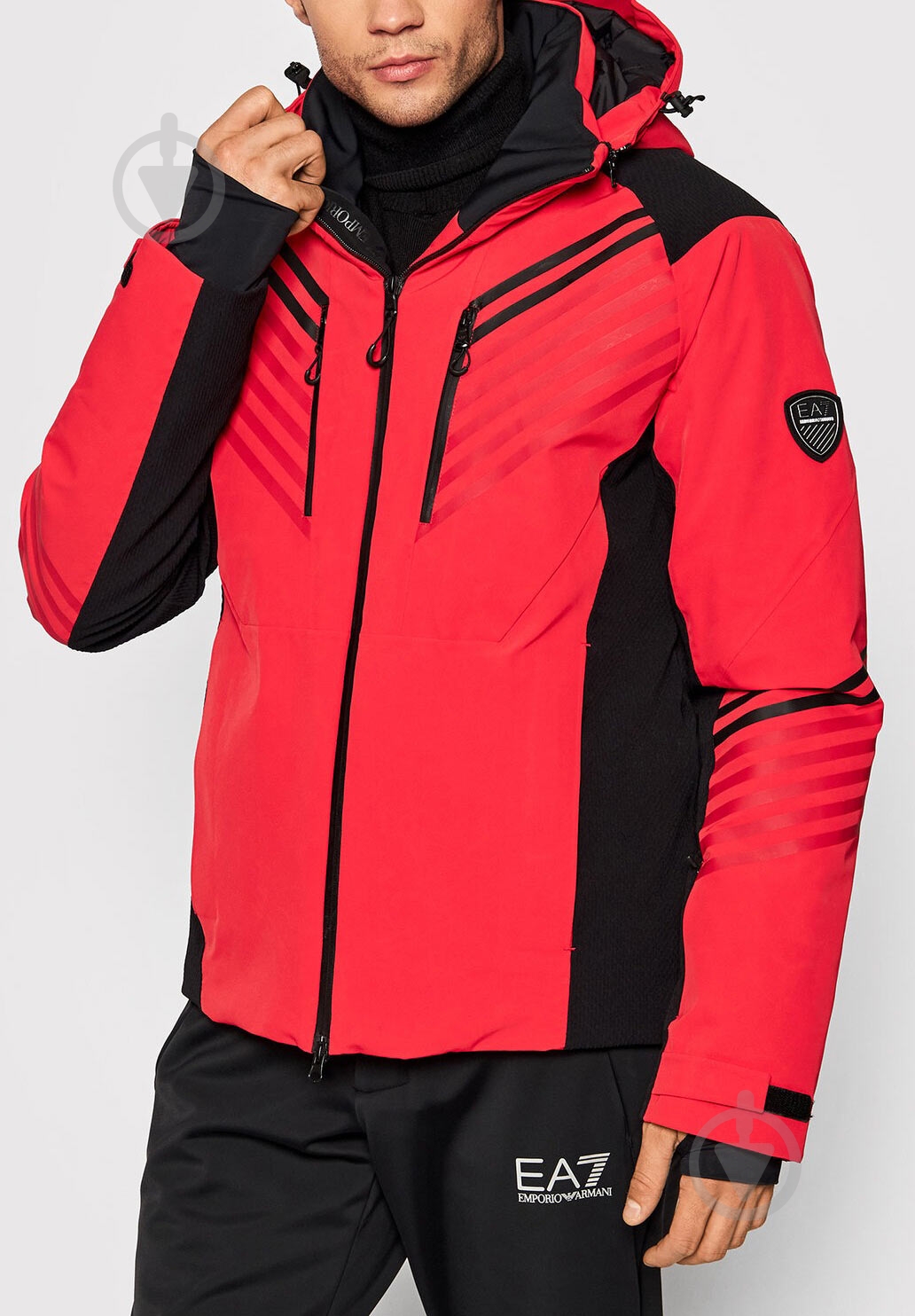 Куртка мужская EA7 Bomber Jacket 6KPG07-PN44Z-1465 р.M красная - фото 2 Куртка мужская EA7 Bomber Jacket 6KPG07-PN44Z-1465 р.M красная - фото 2
