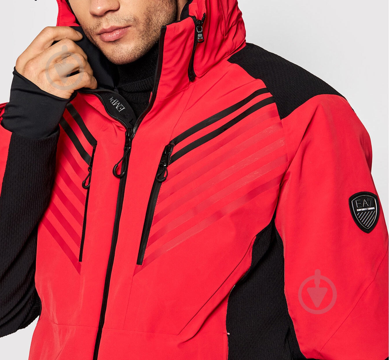 Куртка мужская EA7 Bomber Jacket 6KPG07-PN44Z-1465 р.M красная - фото 5 Куртка мужская EA7 Bomber Jacket 6KPG07-PN44Z-1465 р.M красная - фото 5