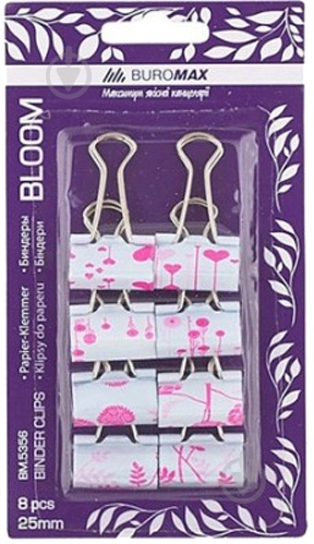 Биндер Buromax Bloom 25 мм 8 шт. BM.5356 - фото 1