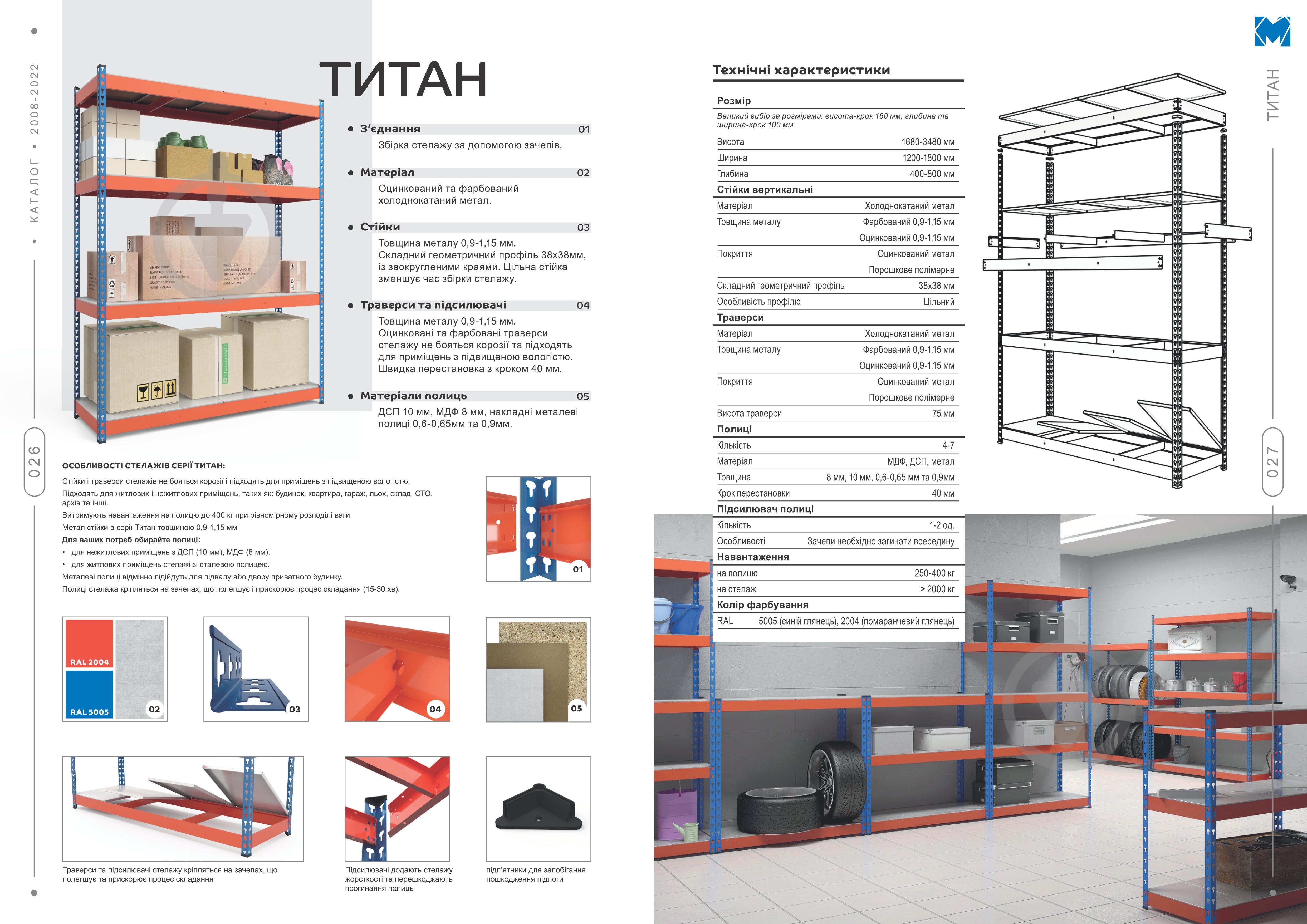 УЦЕНКА! Стеллаж Меткас Титан синий/оранжевый 2160x1600x500 мм МДФ полка 5 шт. краска (УЦ №110) - фото 2 УЦЕНКА! Стеллаж Меткас Титан синий/оранжевый 2160x1600x500 мм МДФ полка 5 шт. краска (УЦ №110) - фото 2