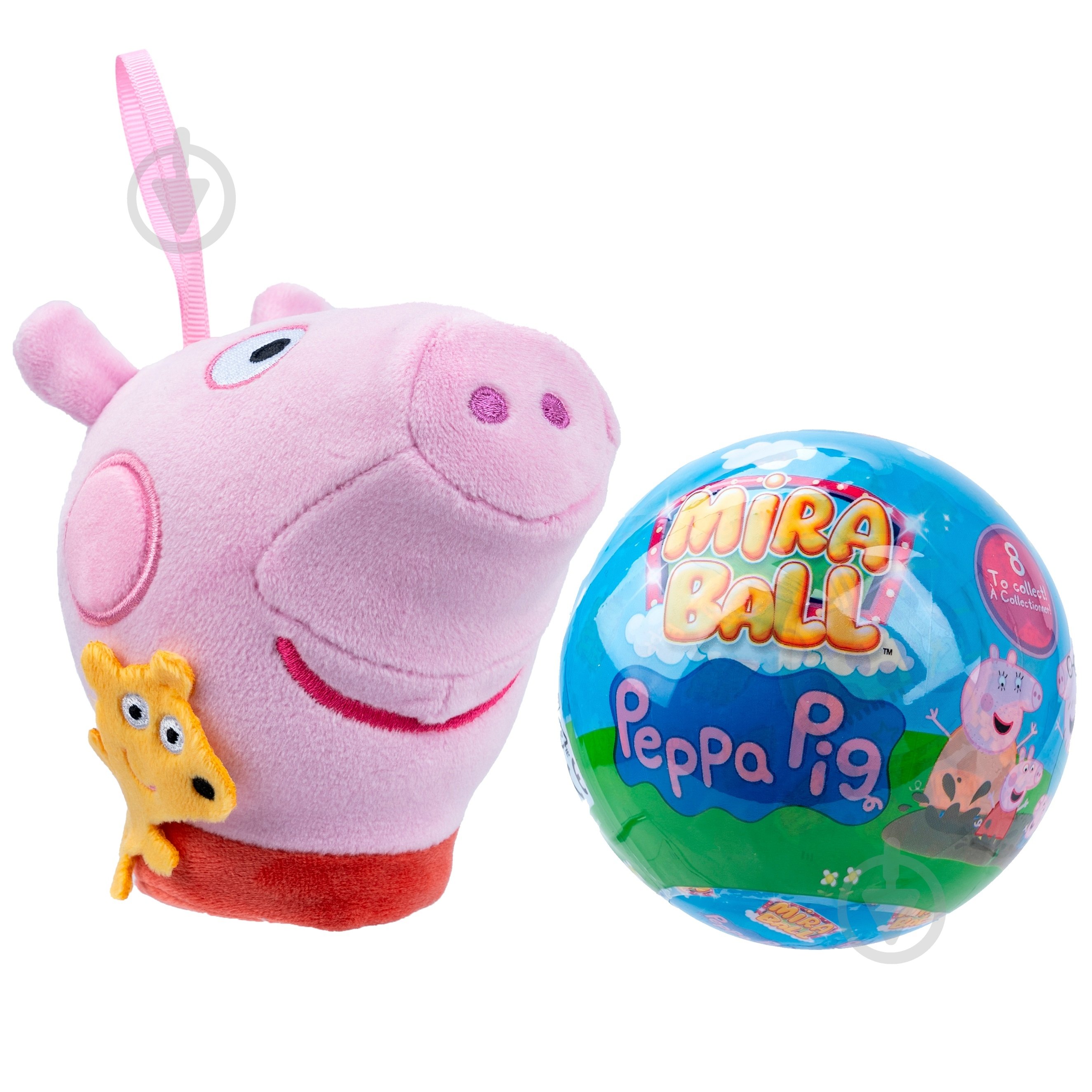 Мягкая игрушка-сюрприз MIRABALL серия Peppa Pig в шаре с аксессуарами в ассортименте M14113 - фото 2 Мягкая игрушка-сюрприз MIRABALL серия Peppa Pig в шаре с аксессуарами в ассортименте M14113 - фото 2