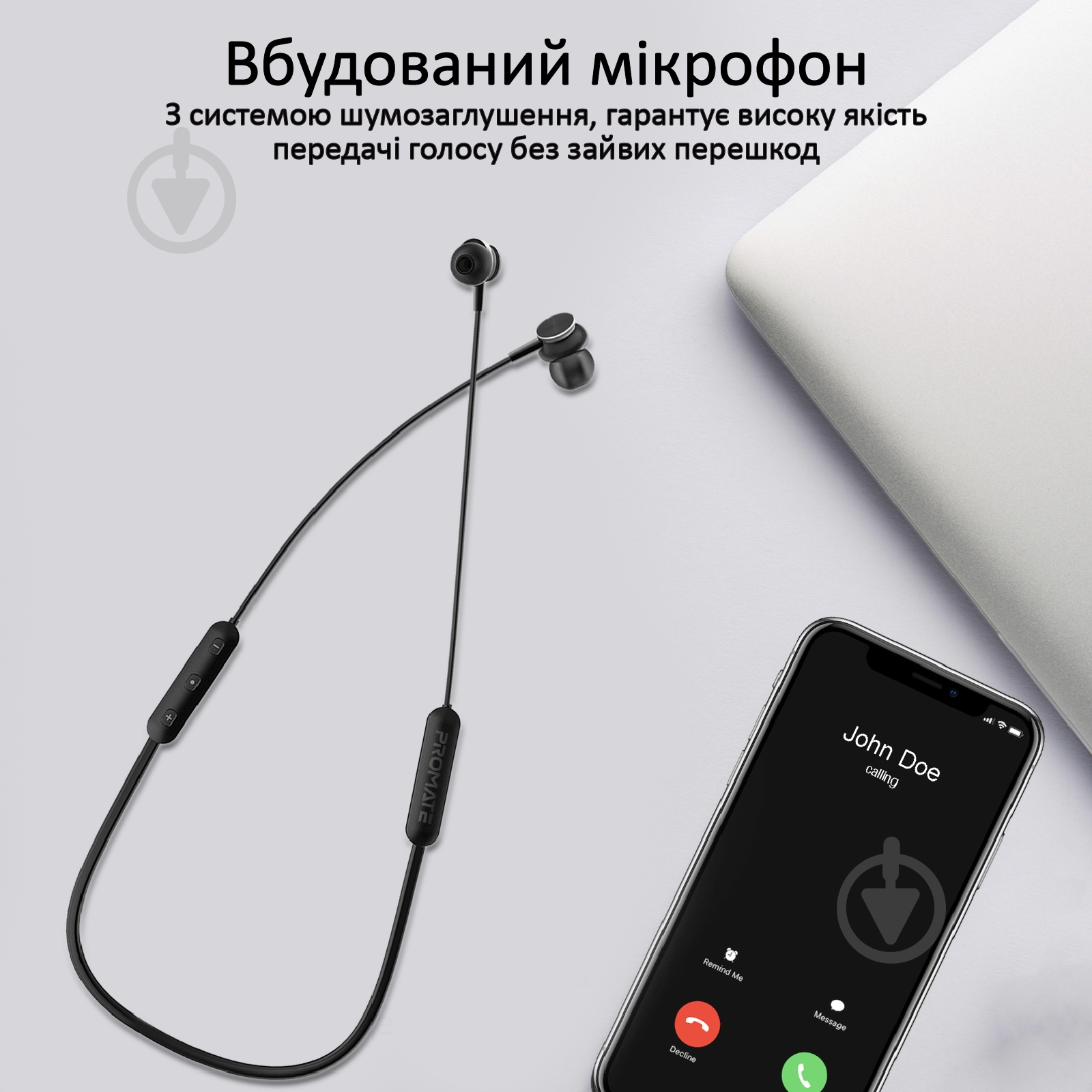 Наушники Promate Bali Bluetooth 5 black (bali.black) - фото 5