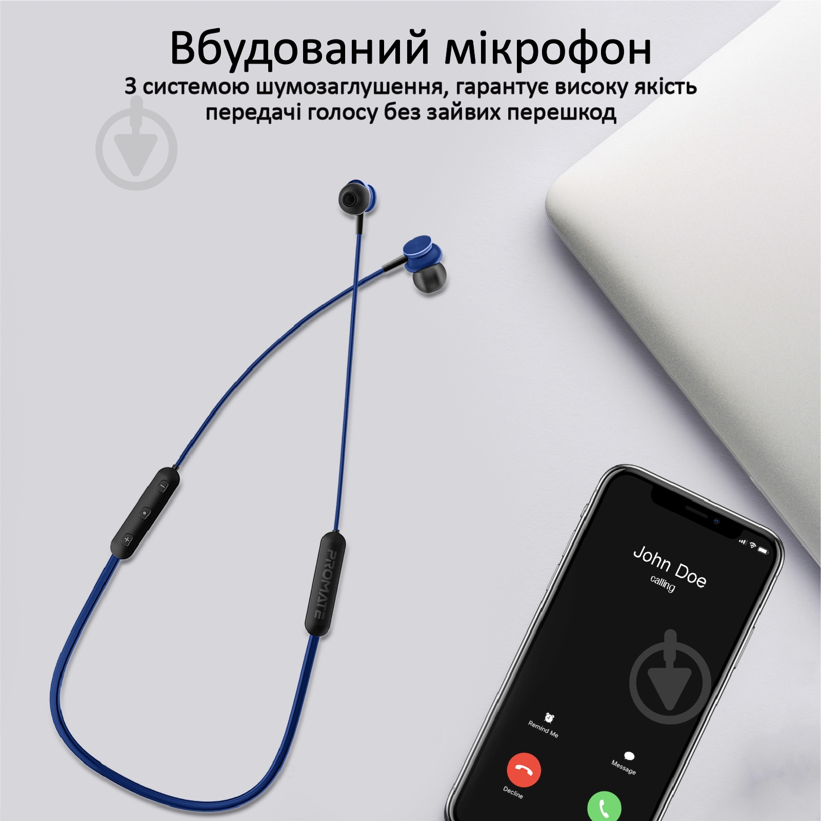 Навушники Promate Bali Bluetooth 5 blue (bali.blue) - фото 5