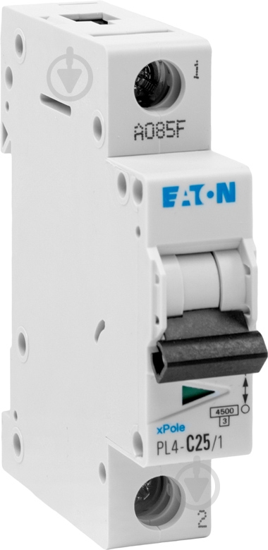 Автоматичний вимикач Eaton PL4-C25/1 1Р 25А тип С, 4,5кА (2 шт.) 293126 - фото 2 Автоматичний вимикач Eaton PL4-C25/1 1Р 25А тип С, 4,5кА (2 шт.) 293126 - фото 2