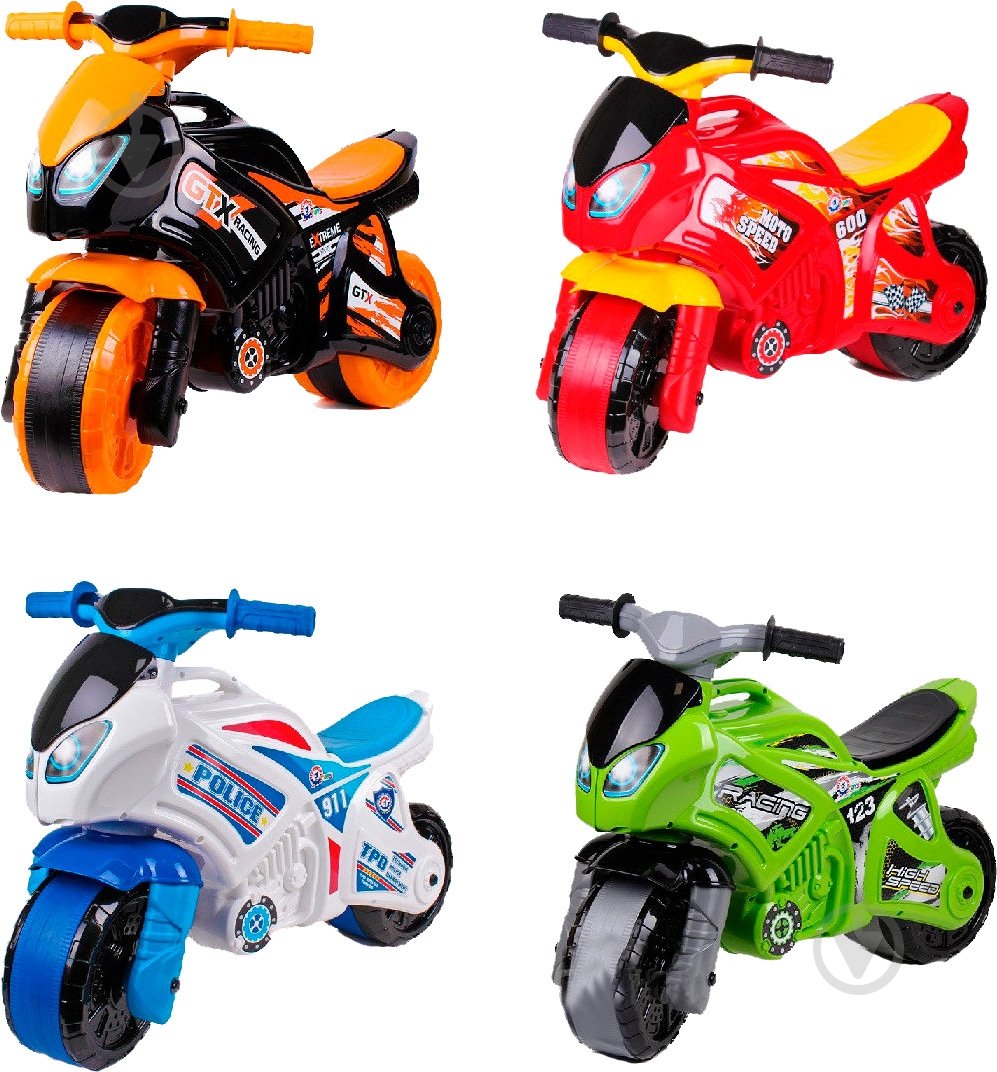 Біговел-мотоцикл ТехноК Каталка-мотоцикл Технок черно-салатовий 4823037605774 - фото 3