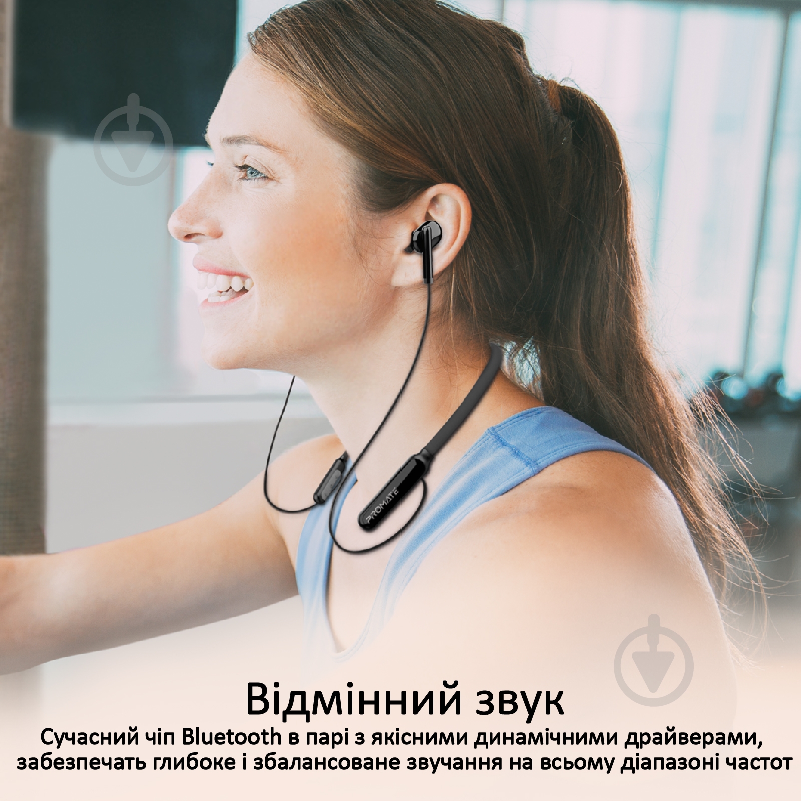 Навушники Promate Quartz Bluetooth 5 IPX5 black (quartz.black) - фото 4