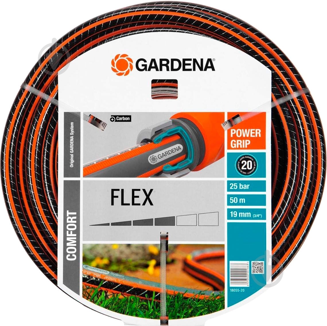 Шланг для полива Gardena Flex 3/4'' 50 м 18055-20 - фото 1 Шланг для полива Gardena Flex 3/4'' 50 м 18055-20 - фото 1