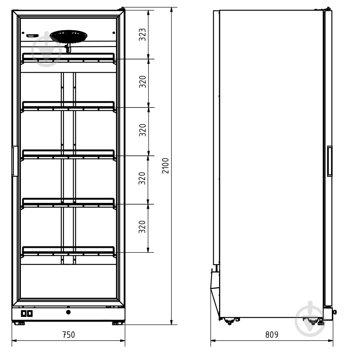 Шкаф холодильный Juka VD75GA - фото 2