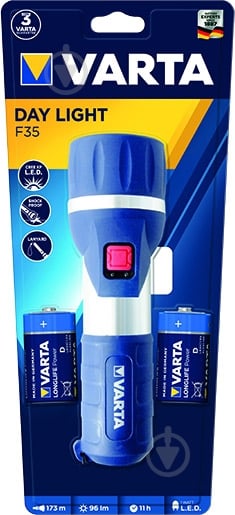 Фонарь Varta 17626101421 Day Light LED 2D синий - фото 3 Фонарь Varta 17626101421 Day Light LED 2D синий - фото 3