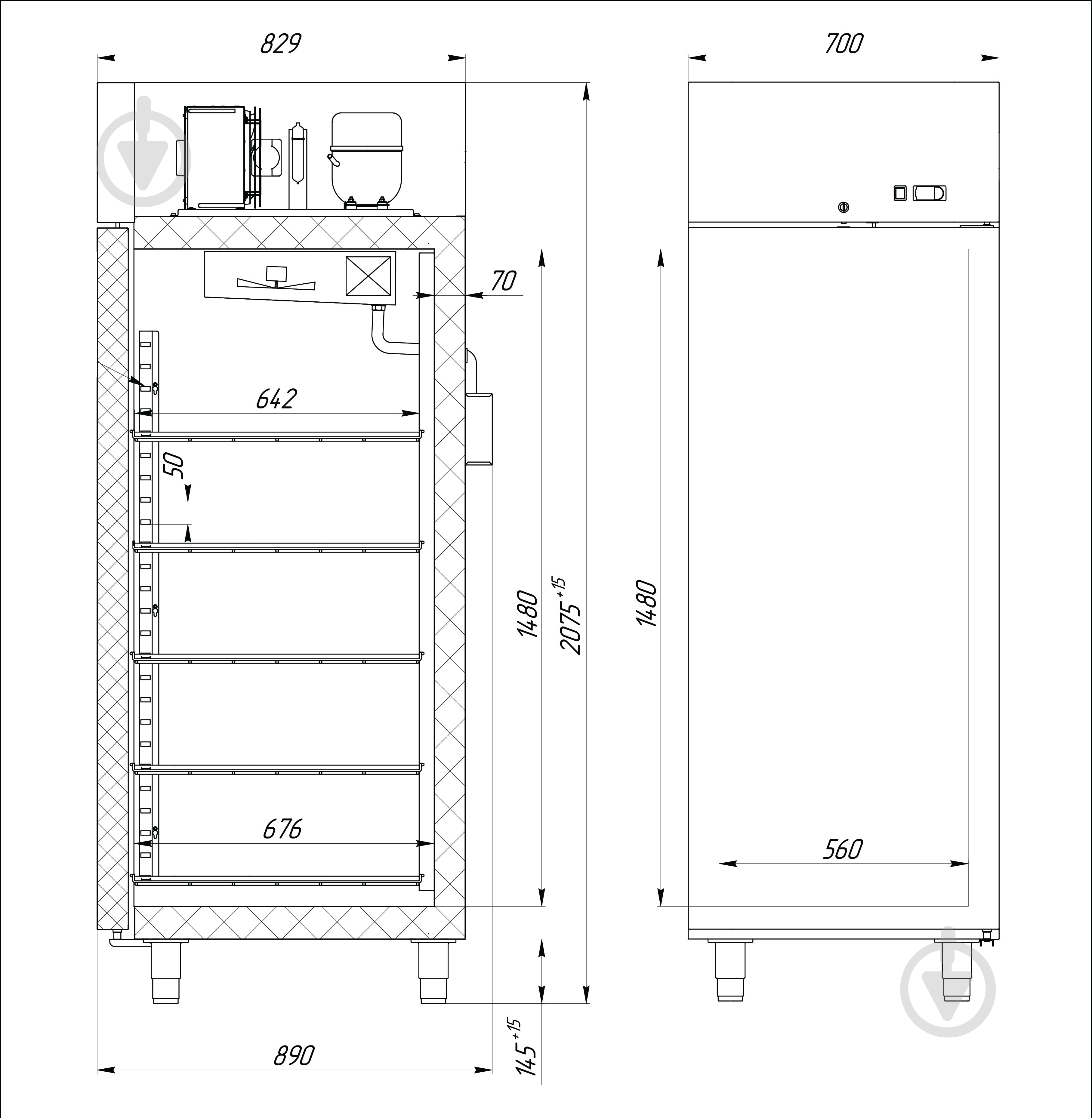 Шкаф холодильный Juka SD70M - фото 3