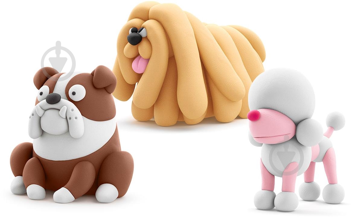 Набір пластиліну Lipaka Собаки-друзяки Комондор Муді Бульдог Гіпно Пудель Поппі 60057-UA01 - фото 3 Набір пластиліну Lipaka Собаки-друзяки Комондор Муді Бульдог Гіпно Пудель Поппі 60057-UA01 - фото 3