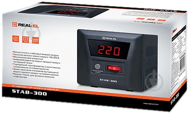 Стабілізатор напруги REAL-EL STAB-300 EL122400001 - фото 4 Стабілізатор напруги REAL-EL STAB-300 EL122400001 - фото 4