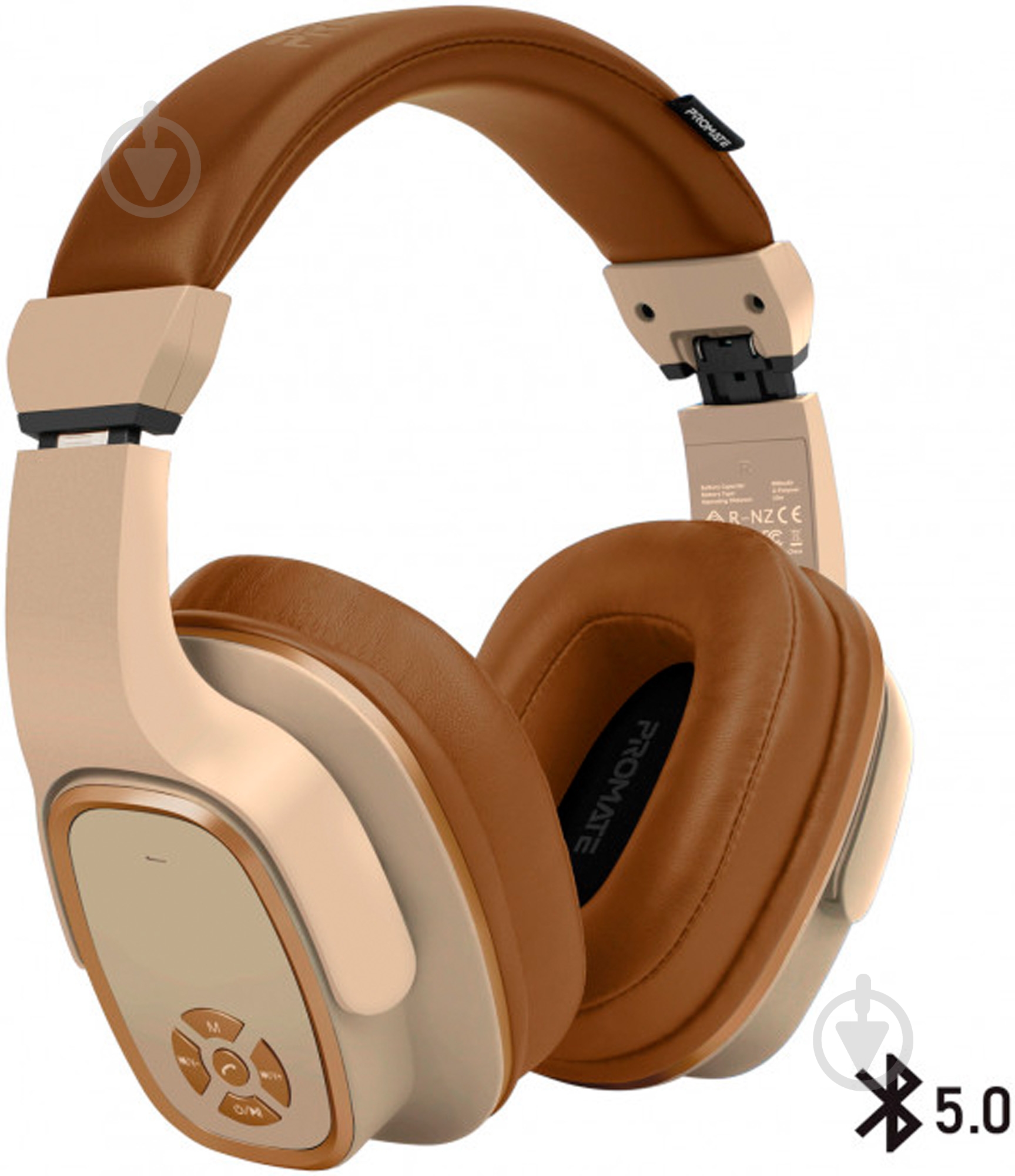 Наушники Promate Corvin Bluetooth 5 brown (corvin.brown) - фото 1 Наушники Promate Corvin Bluetooth 5 brown (corvin.brown) - фото 1