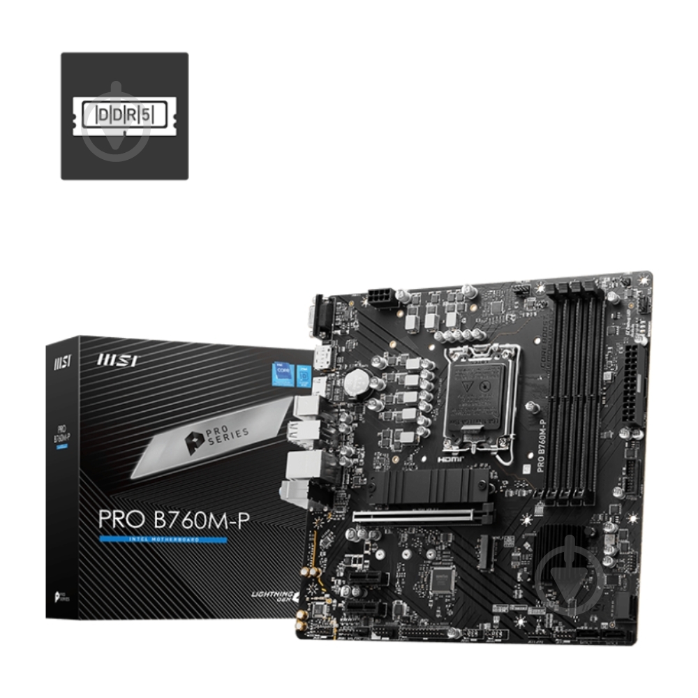 Материнская плата MSI PRO B760M-P (Socket 1700, Intel B760, micro ATX) - фото 4