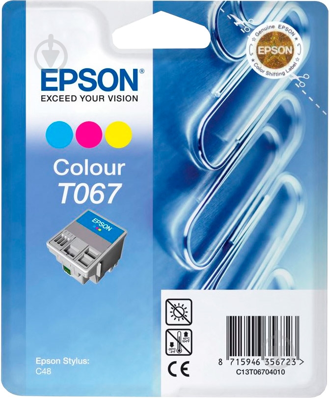 Картридж Epson  Т067 Сolour C13T06704010 многоцветный C13T06704010 - фото 1