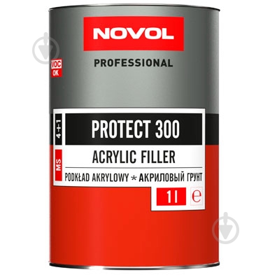 Грунт акриловый PROTECT 300 NOVOL 1000 мл 1,6 кг - фото 1