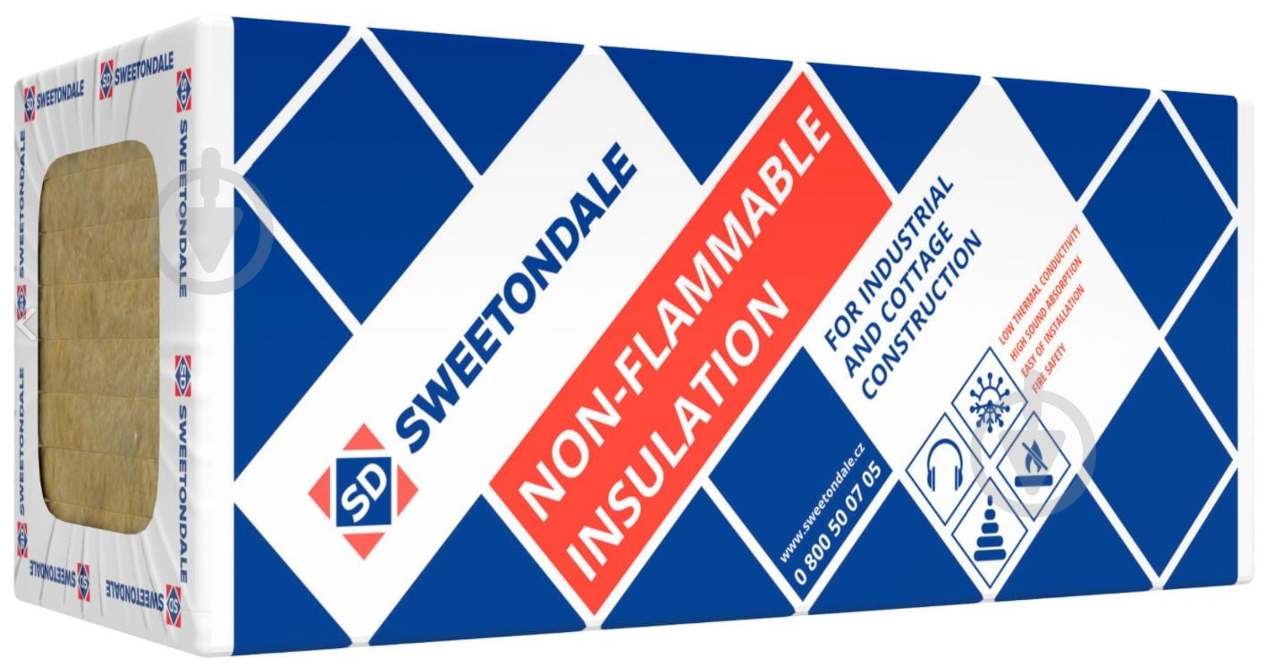 Базальтовая вата SWEETONDALE Технофас Декор 100 мм 1,44 кв.м - фото 2 Базальтовая вата SWEETONDALE Технофас Декор 100 мм 1,44 кв.м - фото 2
