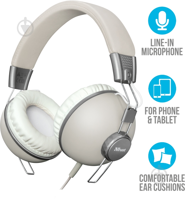 Навушники Trust TRUST Noma Headphones white (22636) - фото 5