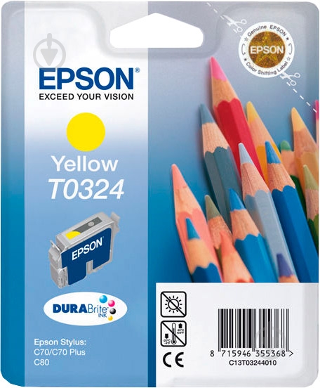 Картридж Epson T0324 Yellow C13T03244010 желтый C13T03244010 - фото 1 Картридж Epson T0324 Yellow C13T03244010 желтый C13T03244010 - фото 1