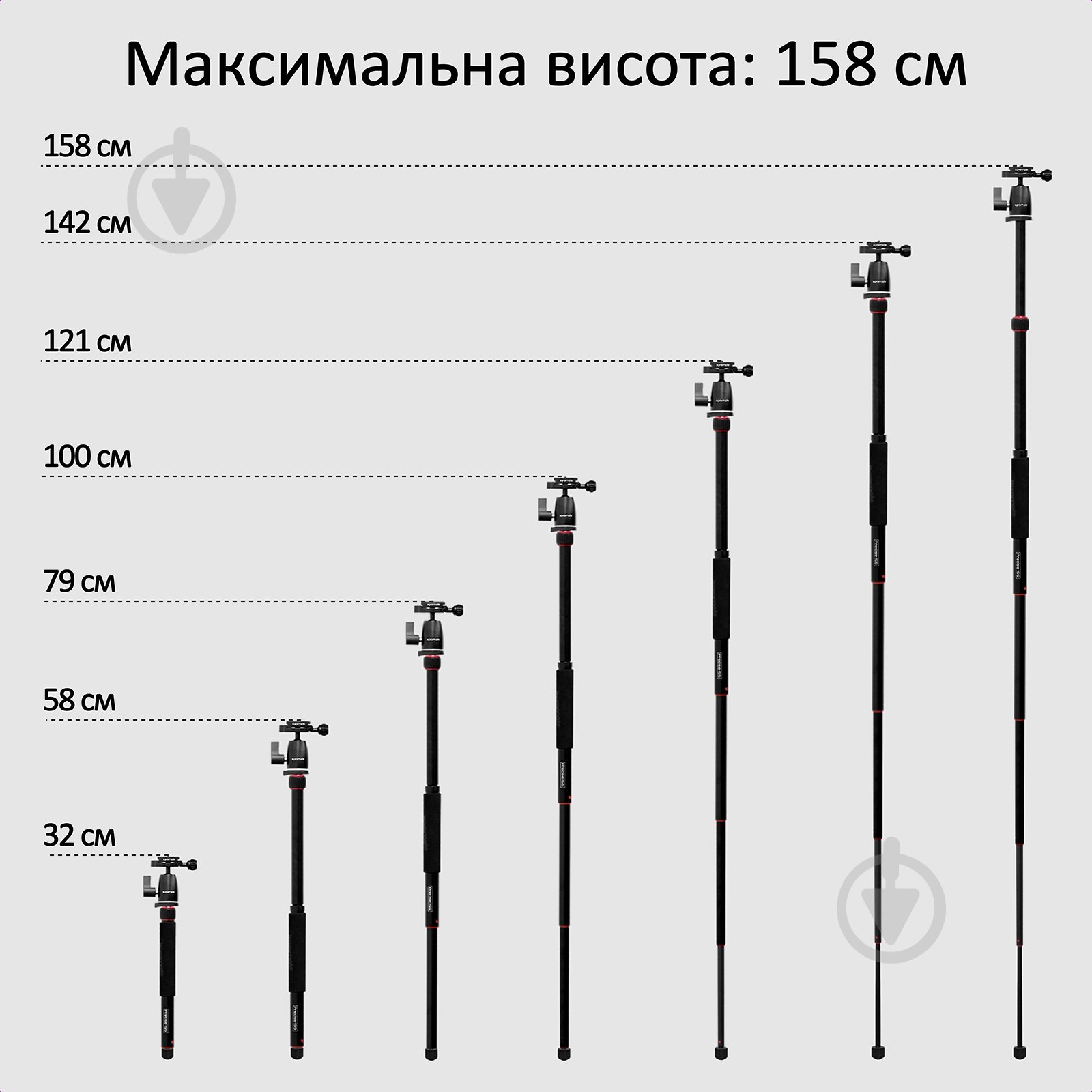Штатив Promate Precise-155 Black - фото 9
