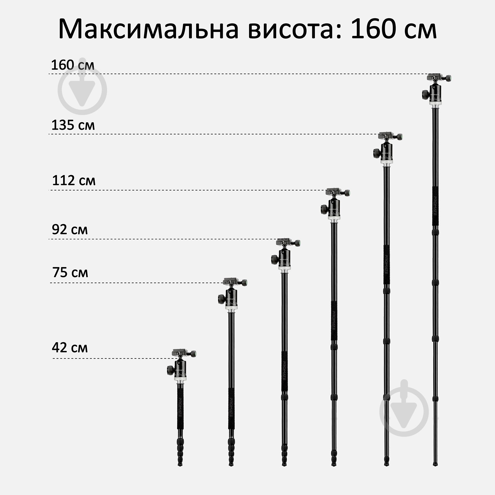 Штатив Promate Precise-160 Black - фото 8