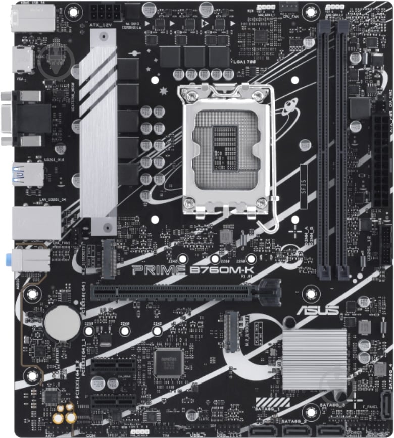 Материнская плата Asus PRIME B760M-K (Socket 1700, Intel B760, micro ATX) - фото 1