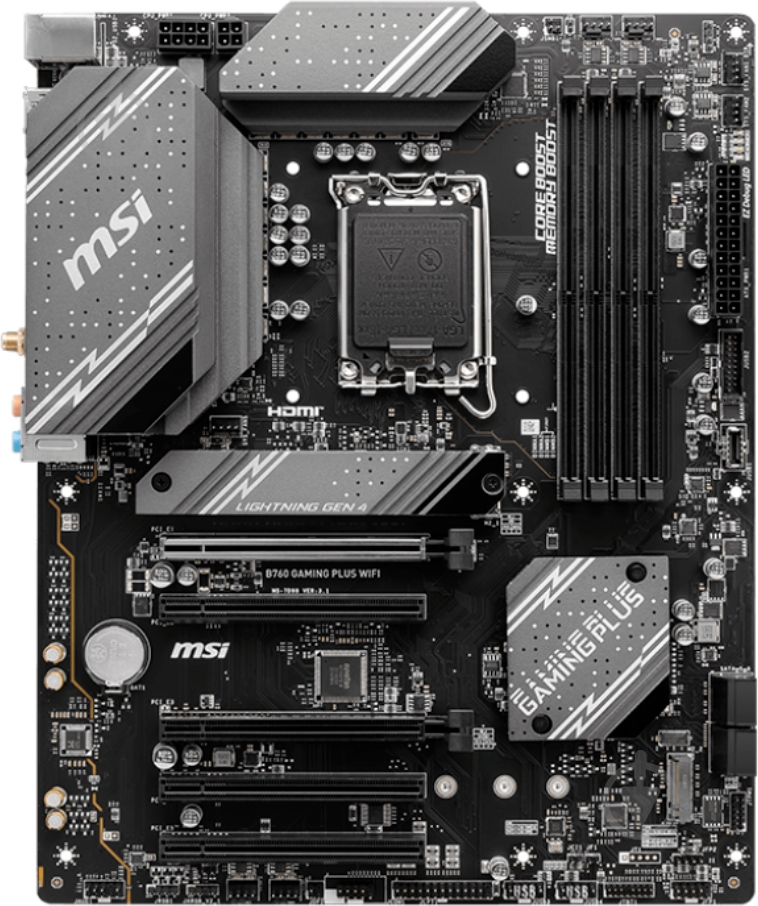 Материнская плата MSI B760 GAMING PLUS WIFI (Socket 1700, Intel B760, ATX) - фото 1