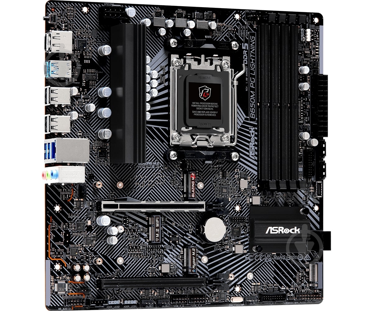 Материнская плата ASRock B650M_PG_LIGHTNING (Socket AM5, AMD B650, micro ATX) - фото 3