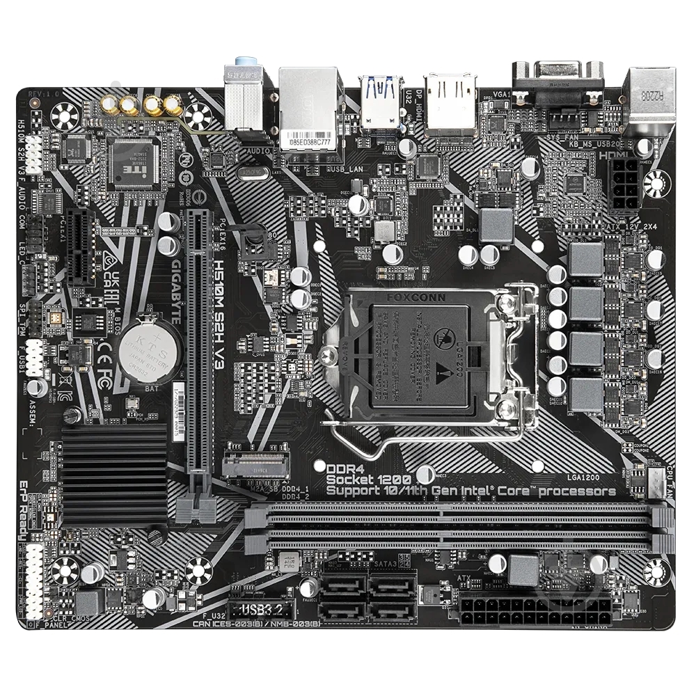 Материнская плата Gigabyte H510M S2H V3 (Socket 1200, Intel H470, micro ATX) - фото 3