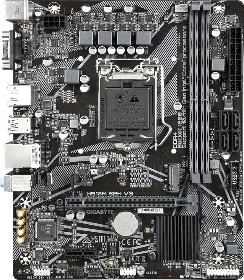 Материнская плата Gigabyte H510M S2H V3 (Socket 1200, Intel H470, micro ATX) - фото 1